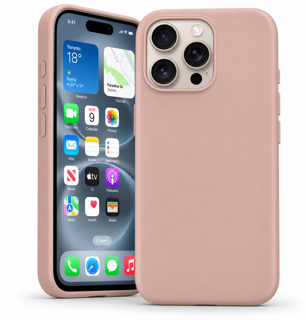 Premium Liquid Silicone Case for Apple iPhone 14 Pro Max - Rose Gold - main product view