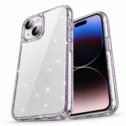 Sparkly Clear Armor Case for Apple iPhone 15 - Clear