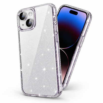 Sparkly Clear Armor Case for Apple iPhone 15 - Clear
