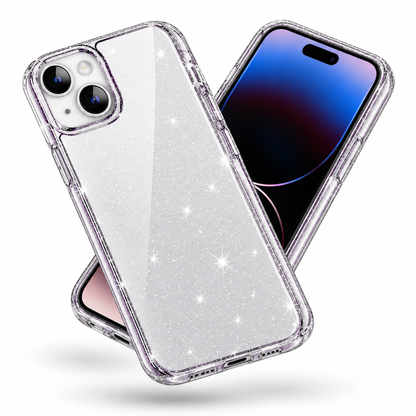 Sparkly Clear Armor Case for Apple iPhone 15 - Clear