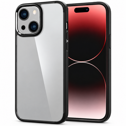 Transparent Armor Case for Apple iPhone 15 - Black