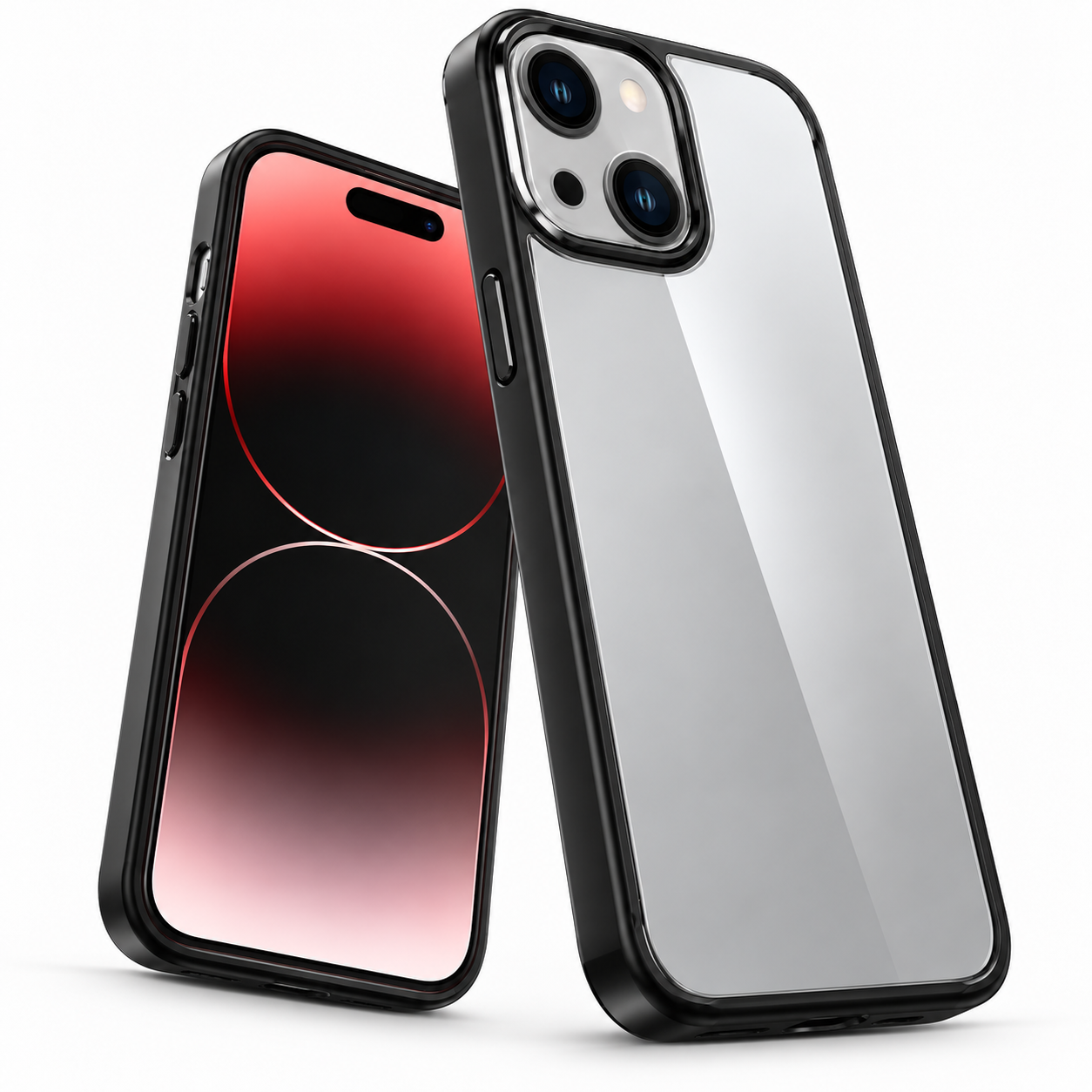 Transparent Armor Case for Apple iPhone 15 - Black
