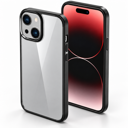 Transparent Armor Case for Apple iPhone 15 - Black