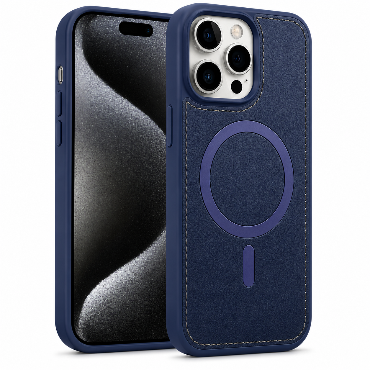 Blue MagSafe Rich Craft Case for Apple iPhone 16 Pro Max
