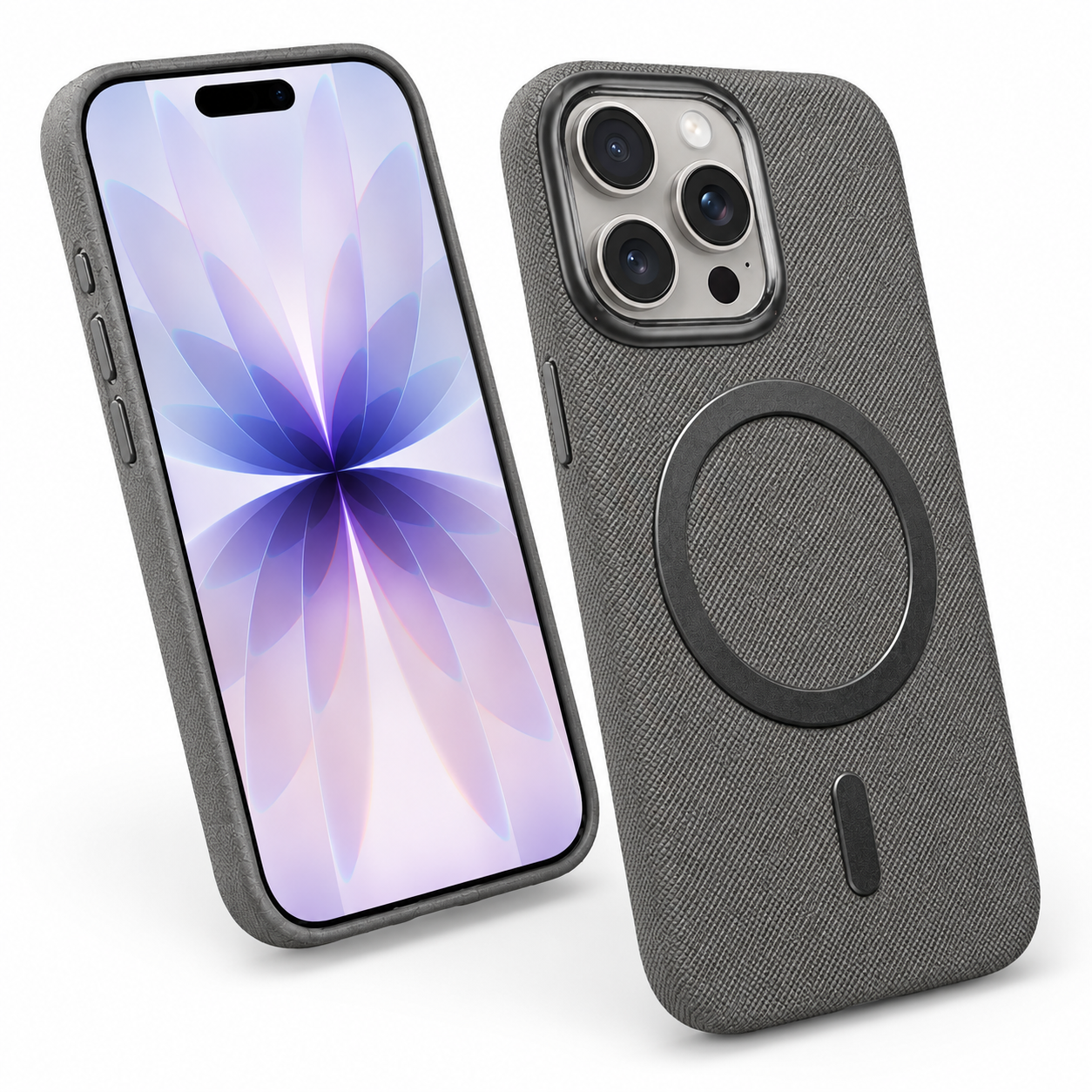 Buy iPhone cases online Canada – Grey MagSafe Fabric case