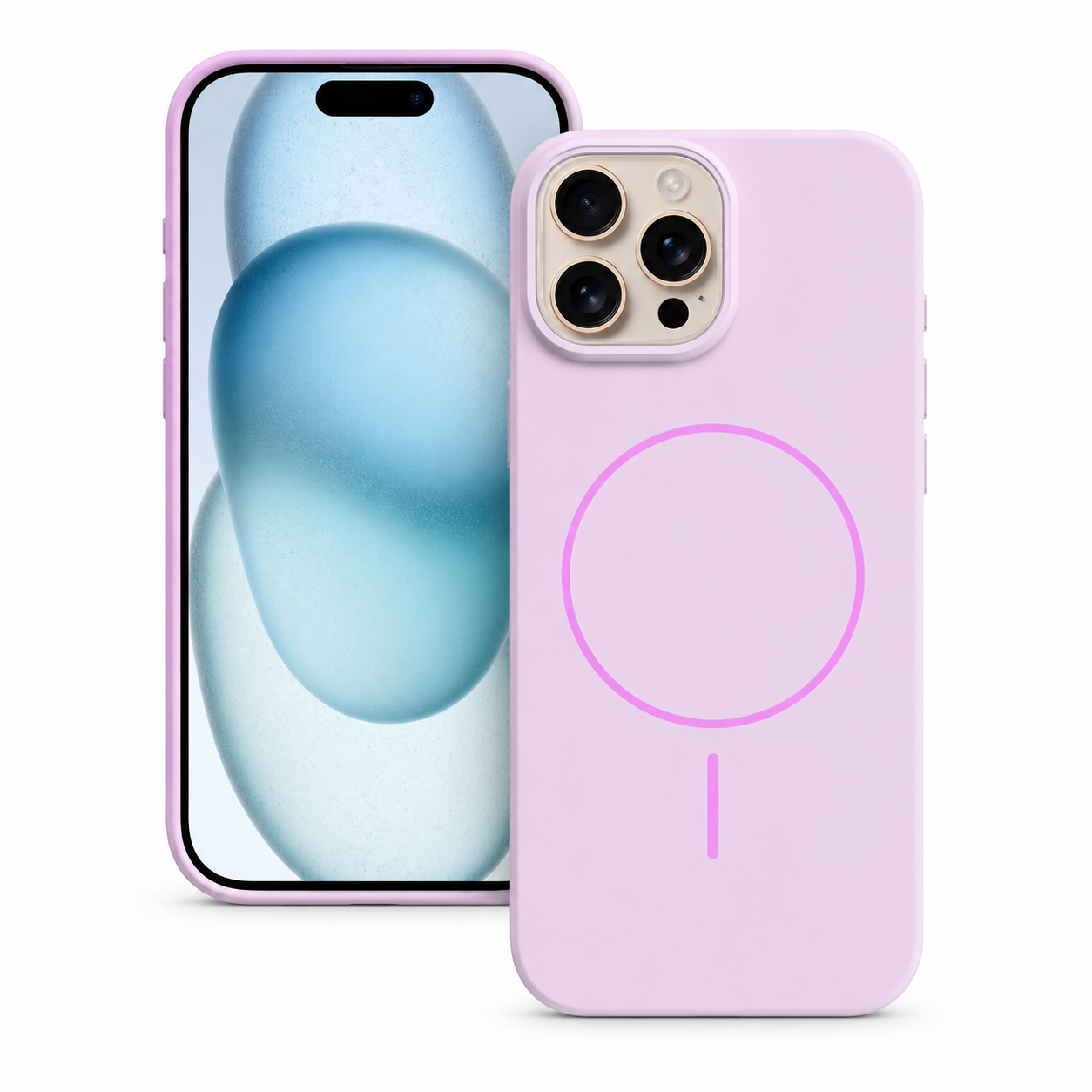 Purple MagSafe vibrant silicone case for Apple iPhone 16 Pro Max