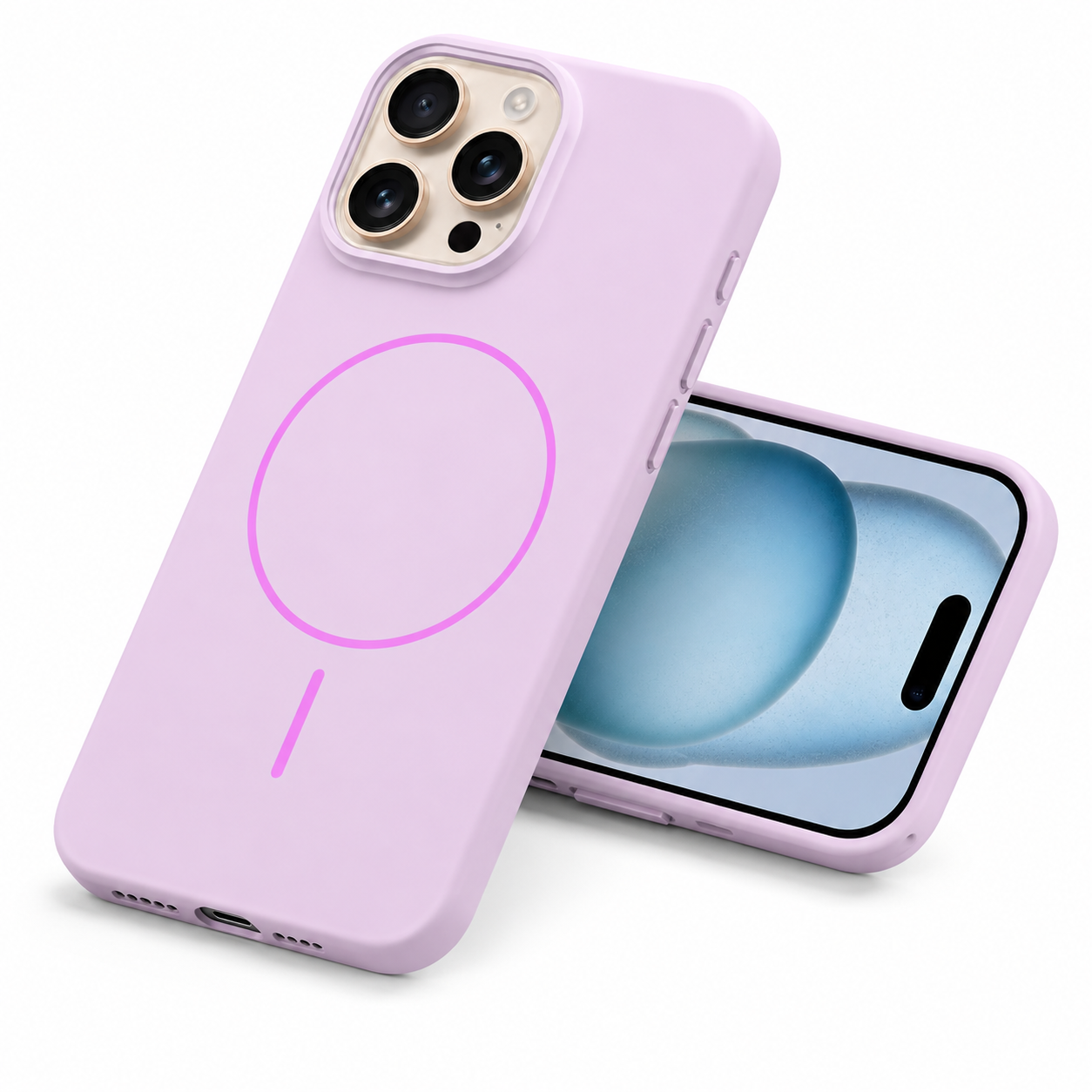 Apple iPhone 16 Pro Max purple silicone MagSafe protective case