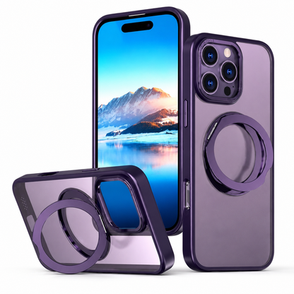 Deep Purple MagSafe Tilt Ring Stand Case for Apple iPhone 16 Pro Max
