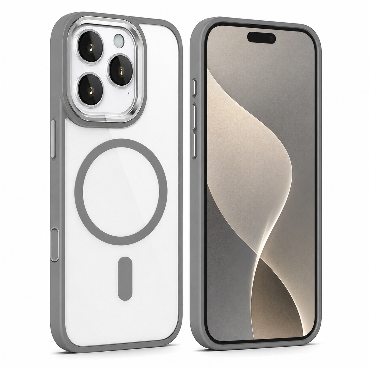 Matte MagSafe Ultra Hybrid Case for Apple iPhone 16 Pro Max - Grey
