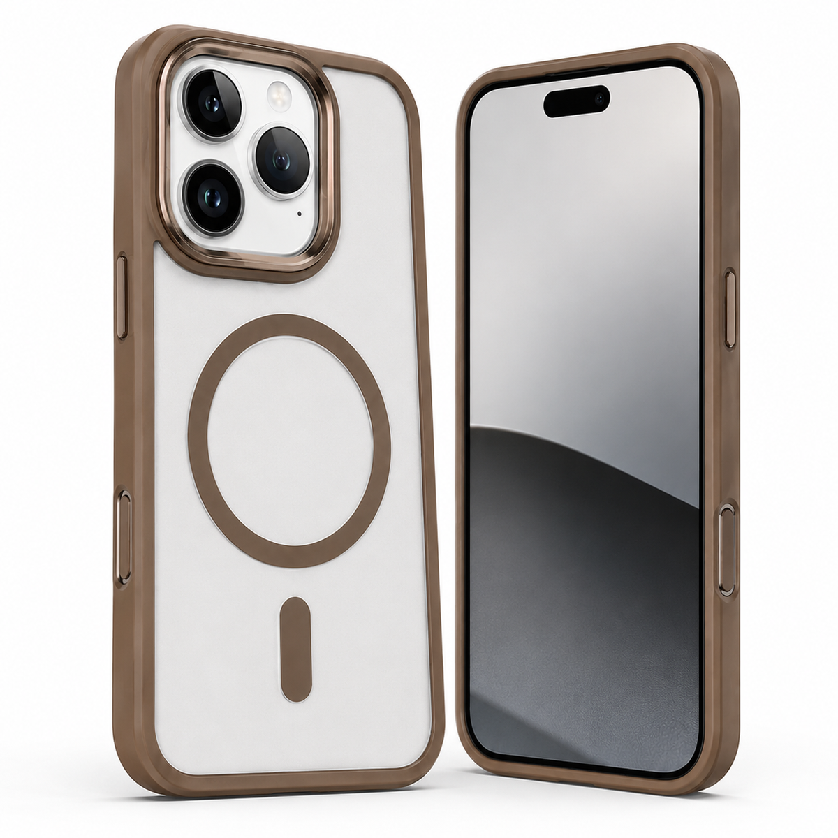 Matte Ultra Hybrid MagSafe Case for Apple iPhone 14 Pro - Desert Titanium - angled product view