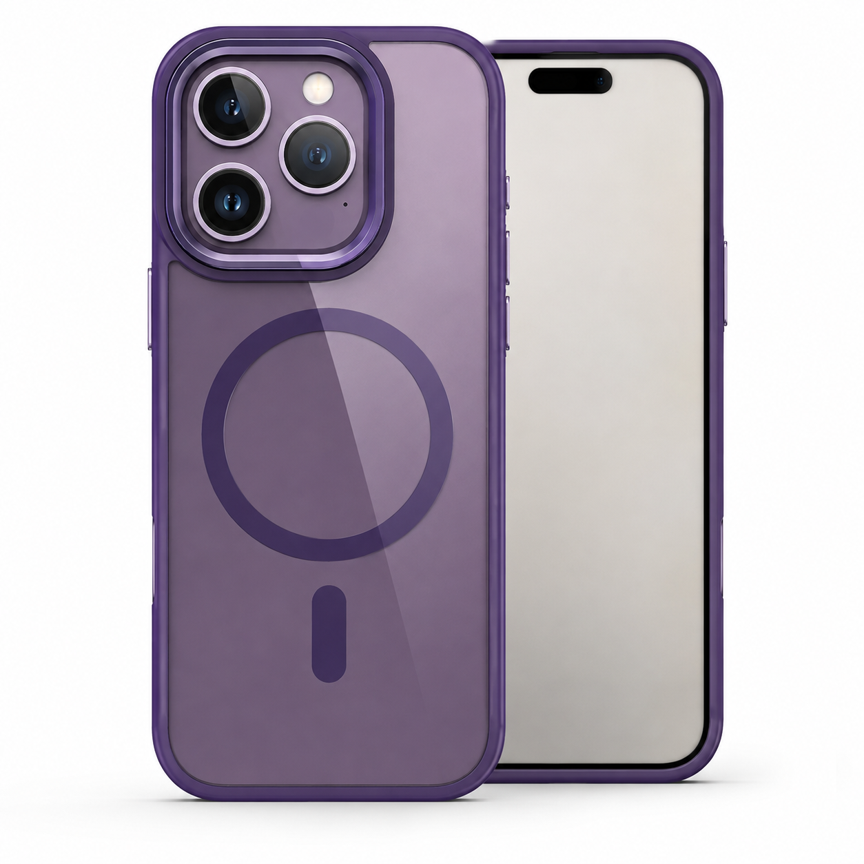 Frosted MagSafe Matte Hybrid Case for Apple iPhone 16 Pro Max - Deep Purple
