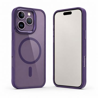Frosted MagSafe Matte Hybrid Case for Apple iPhone 16 Pro Max - Deep Purple