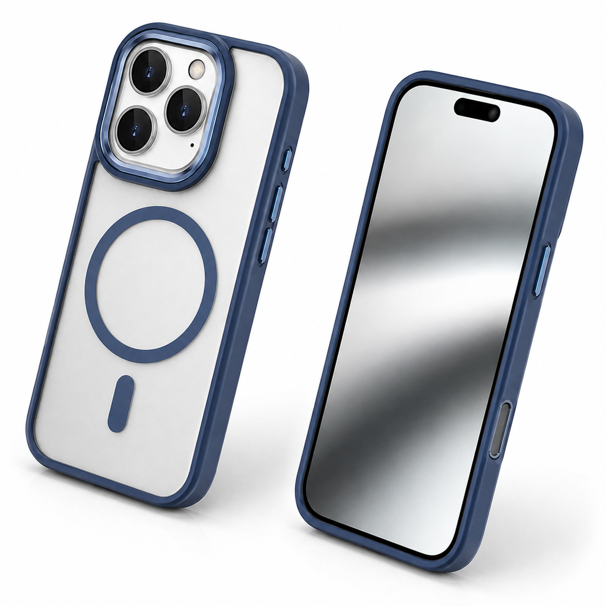 Matte Ultra Hybrid MagSafe Case for Apple iPhone 14 Pro - Midnight Blue - close-up design view