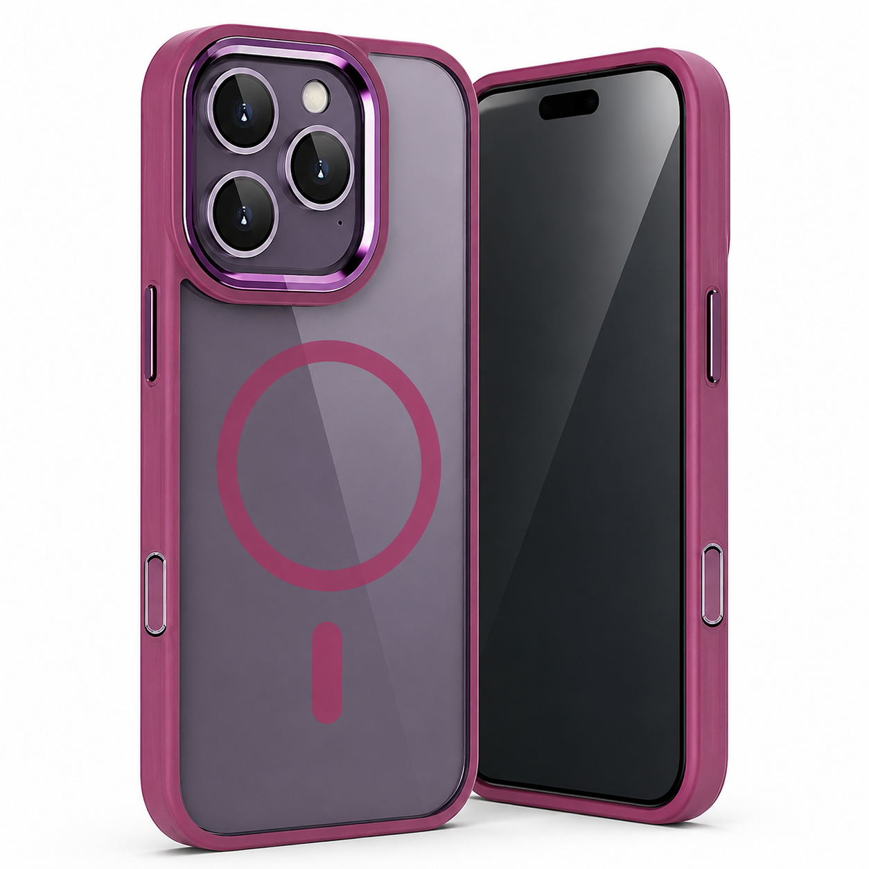 Frosted MagSafe Ultra Hybrid Case for Apple iPhone 16 Pro Max - Wine