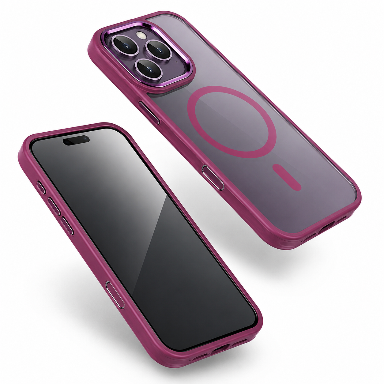 Frosted MagSafe Ultra Hybrid Case for Apple iPhone 16 Pro Max - Wine