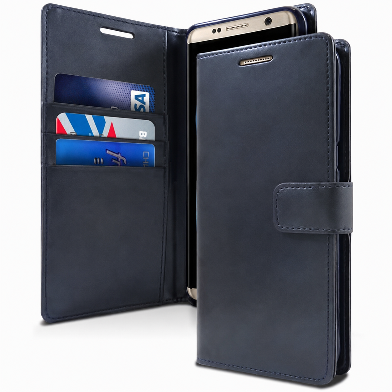 Moon Diary Wallet Case for Apple iPhone 17e - Navy Blue