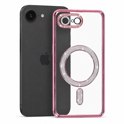 Glitter Electroplated MagSafe Case for Apple iPhone 17e - Rose Gold