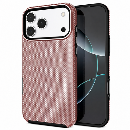 Rose Gold iPhone 17 Pro Max Case, Dotted Comm Case, MagSafe Phone Case, Shockproof Protective Cover