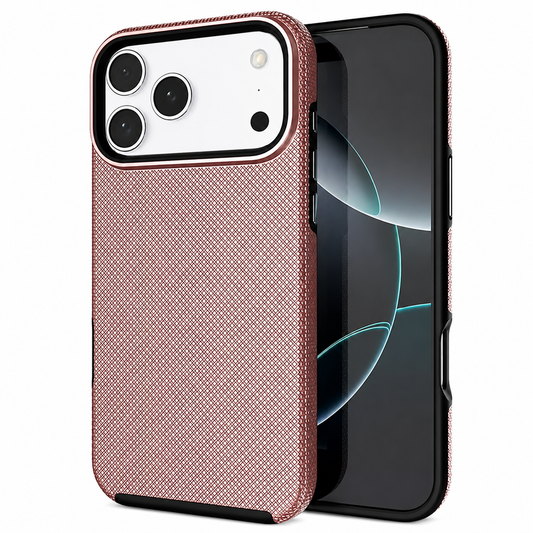 Rose Gold iPhone 17 Pro Max Case, Dotted Comm Case, MagSafe Phone Case, Shockproof Protective Cover