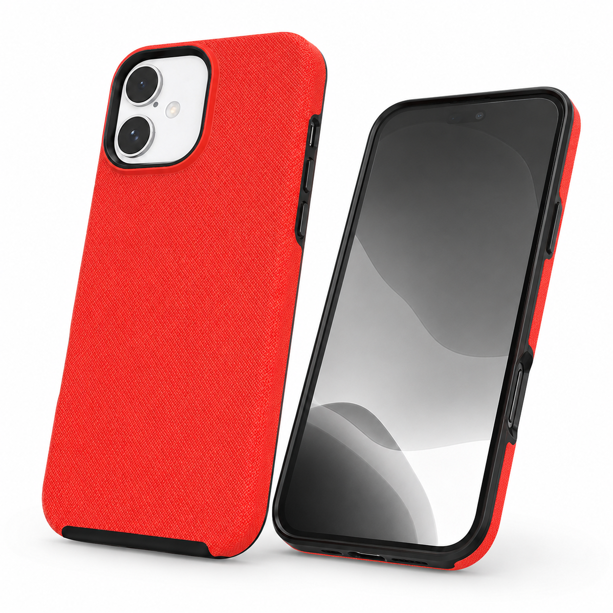 Dotted Protective Case for Apple iPhone 16 – Red