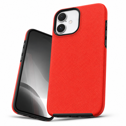 Dotted Protective Case for Apple iPhone 16 – Red
