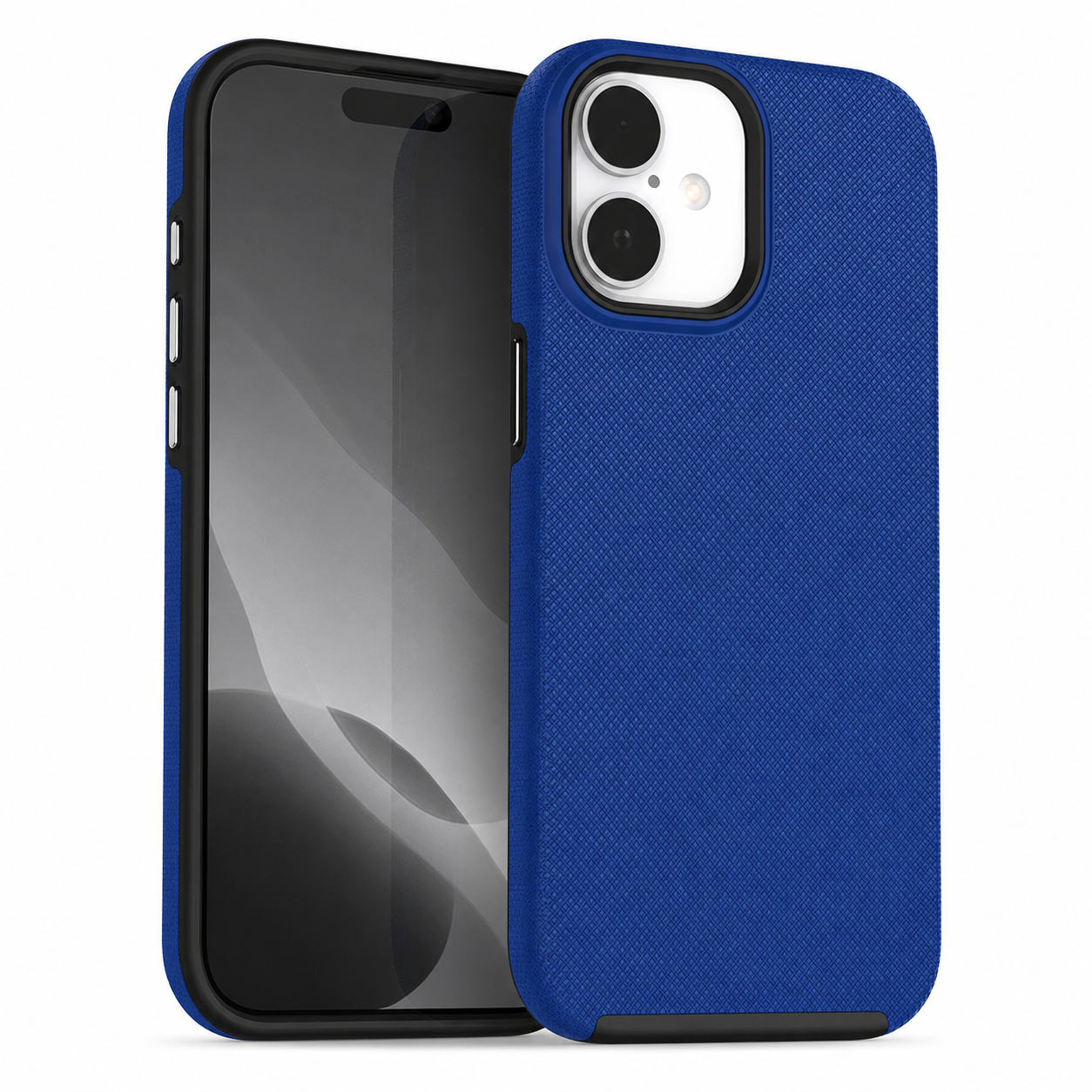 Slim MagSafe-compatible navy protective case for iPhone 16