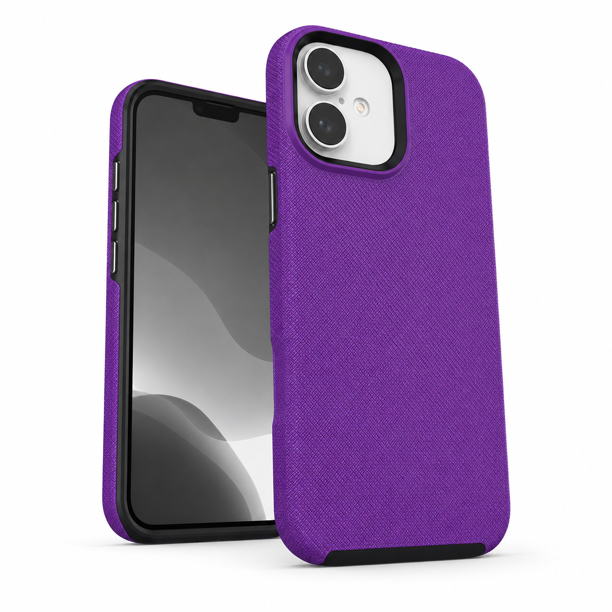 Slim MagSafe-compatible purple protective case for iPhone 16