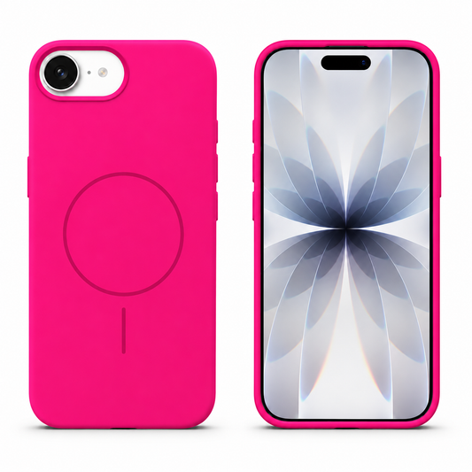 Vibrant MagSafe Silicone Case for Apple iPhone 17e - Hot Pink