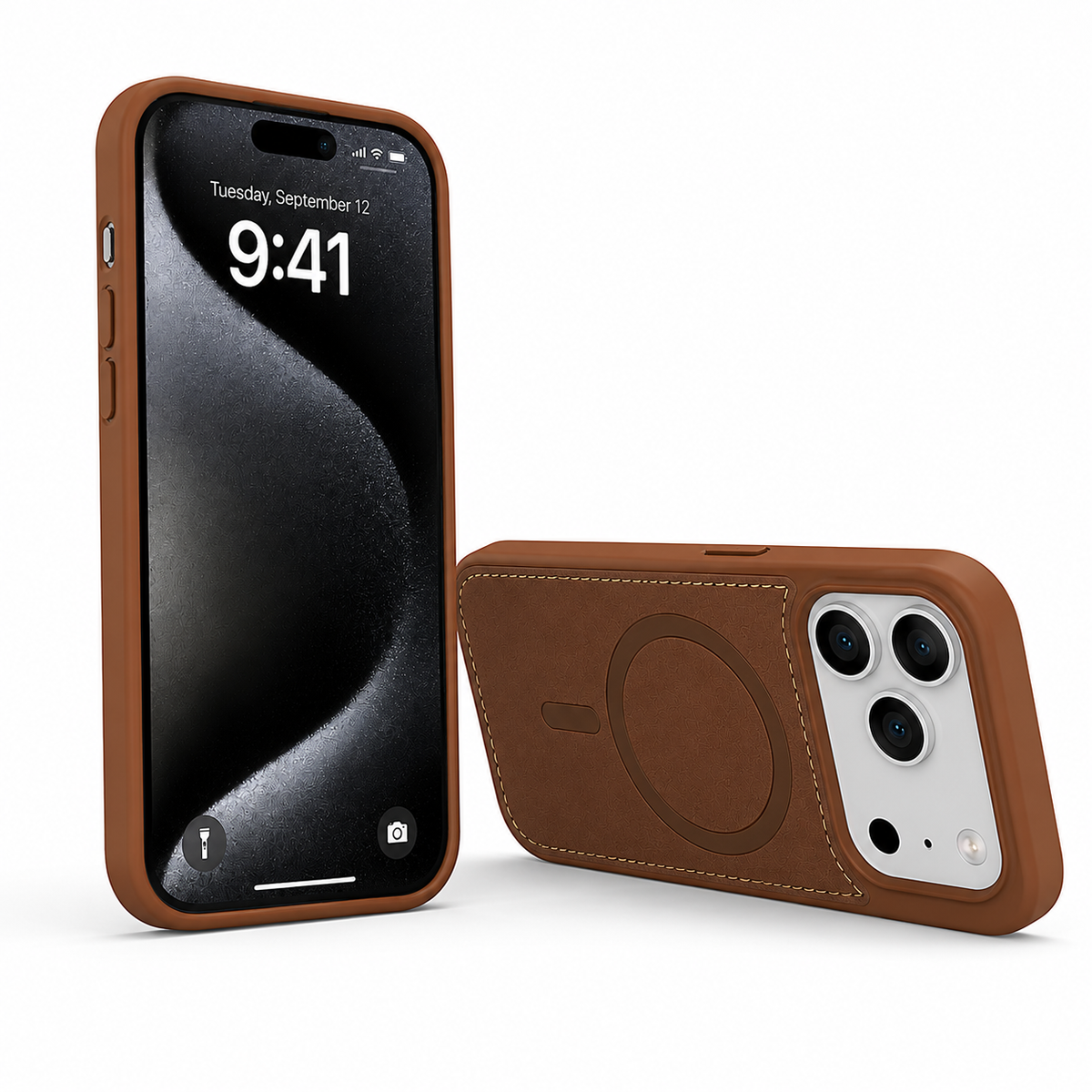 Premium Brown iPhone 18 Pro Max Protective Cover Shockproof Mobile Case