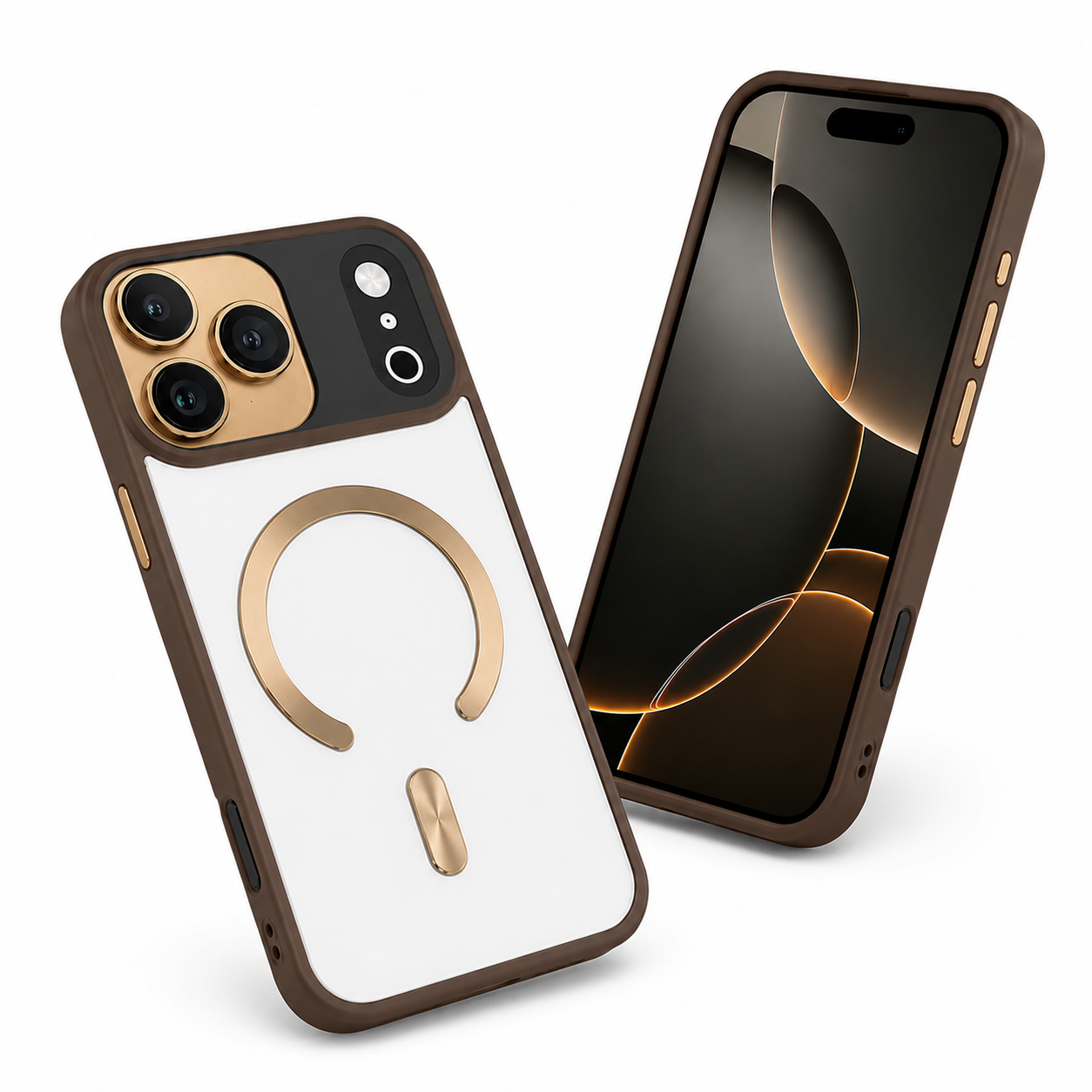 Frosted Transparent Back Desert Gold iPhone 17 Pro Case