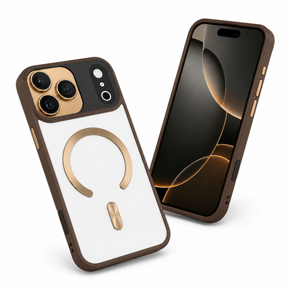 Frosted Transparent Back Desert Gold iPhone 17 Pro Case