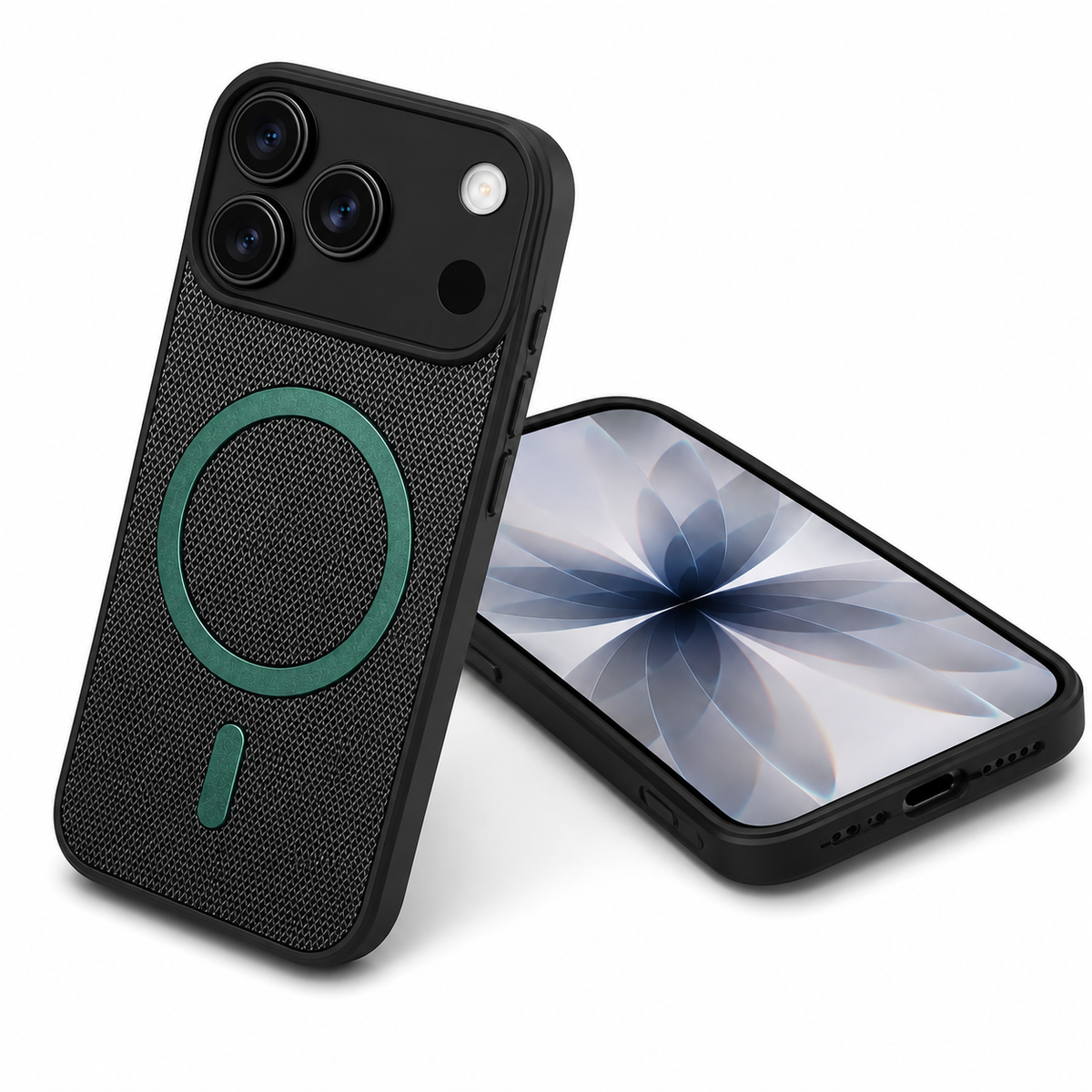 Premium Grip Weave iPhone 18 Pro Max case, military-grade protective phone cover, MagSafe compatible