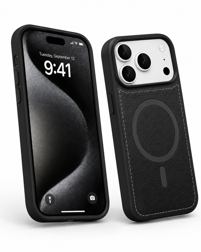 Rich Craft Geometric Texture iPhone 17 Pro Case, Durable Smartphone Case Black