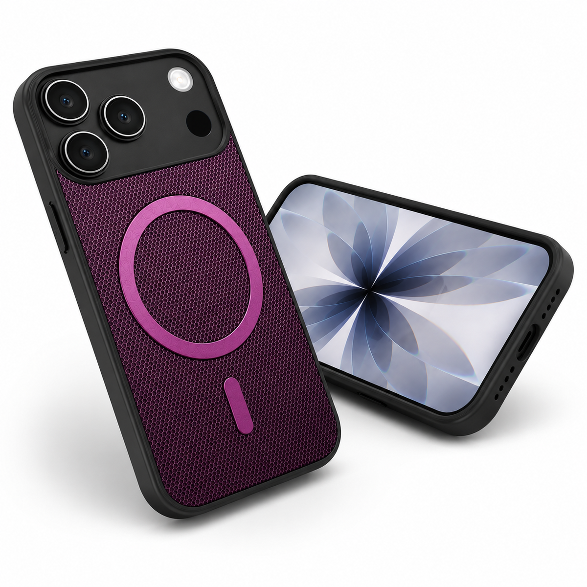 Luxury Purple MagSafe iPhone 18 Pro Max case, designer phone cover, slim protective smartphone case