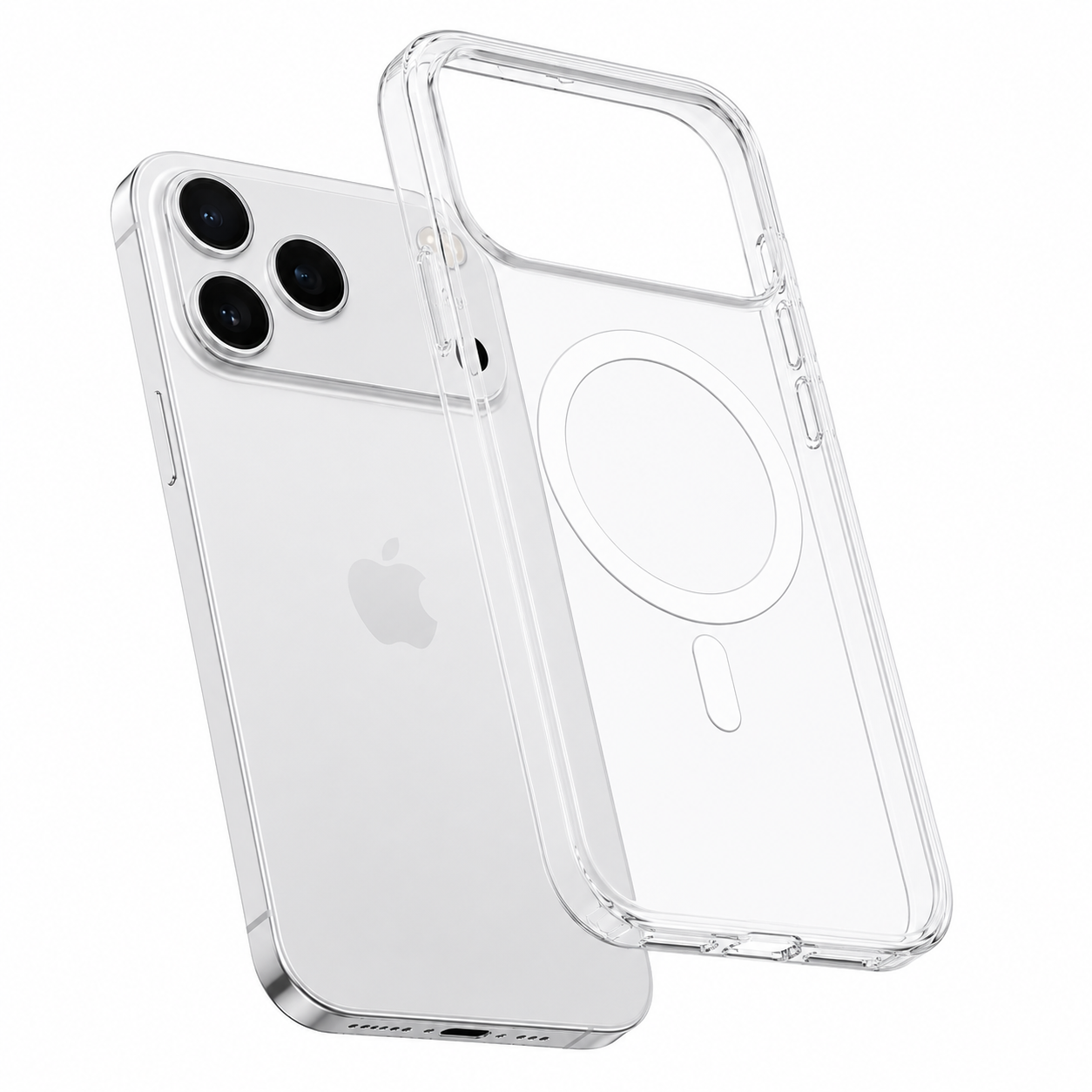 Premium clear iPhone 17 Pro case, shockproof phone cover, MagSafe compatible case