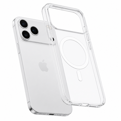 Premium clear iPhone 17 Pro case, shockproof phone cover, MagSafe compatible case