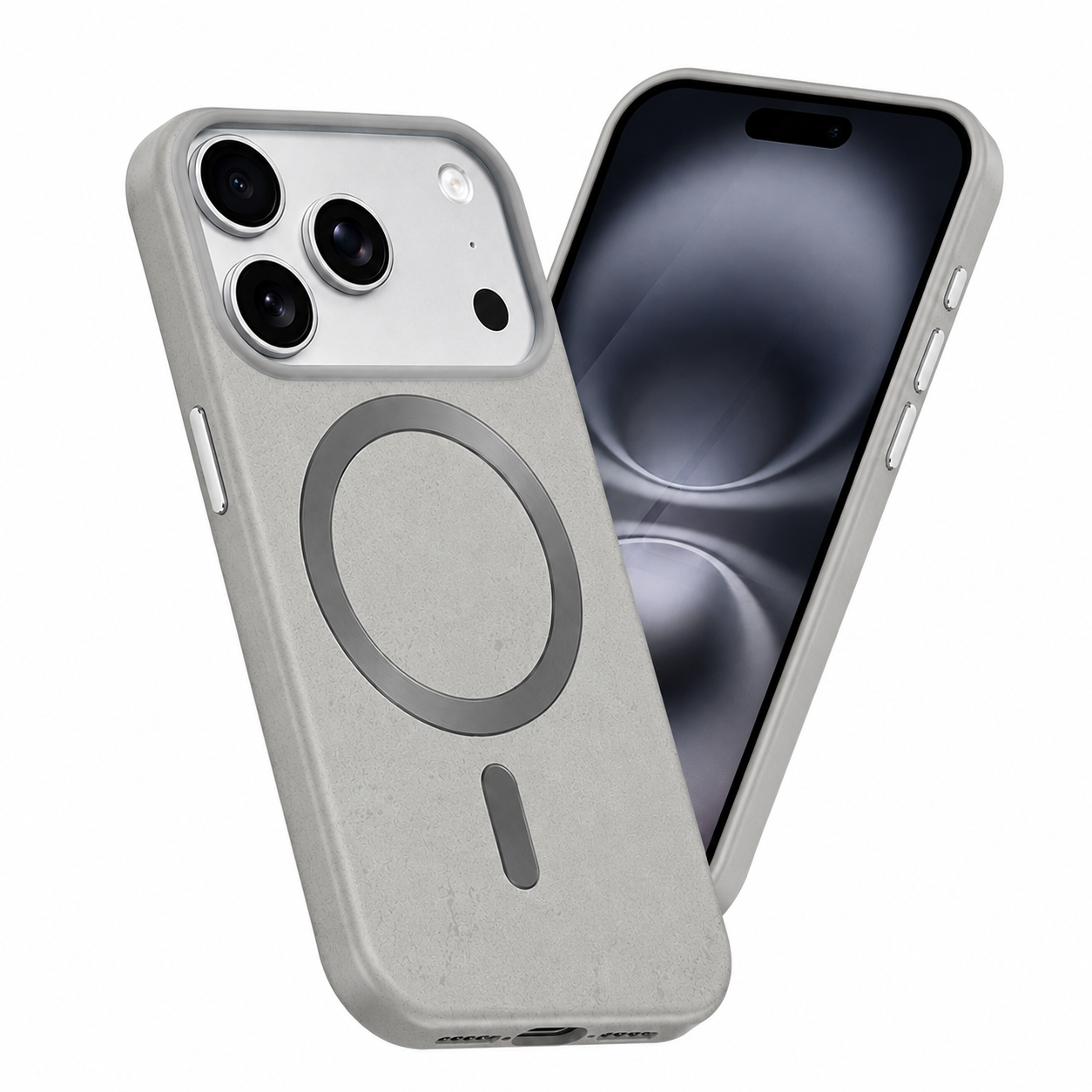 Shockproof Grey Plush Mobile Cover for Apple iPhone 17 Pro