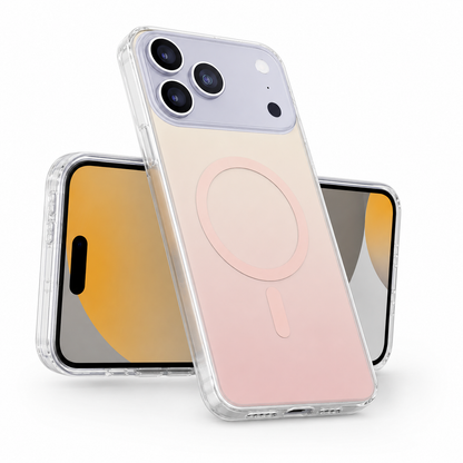 Luxury pink gradient mobile case Apple iPhone 17 Pro, anti-scratch clear phone cover, durable protective case