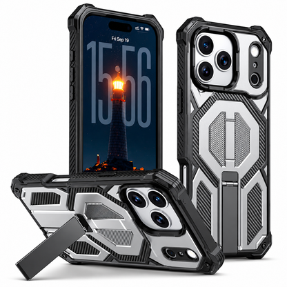 Grey MagSafe Outrider Case for Apple iPhone 17 Pro, rugged shockproof phone cover