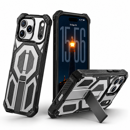 Military-grade protective phone case for Apple iPhone 17 Pro, grey rugged cover