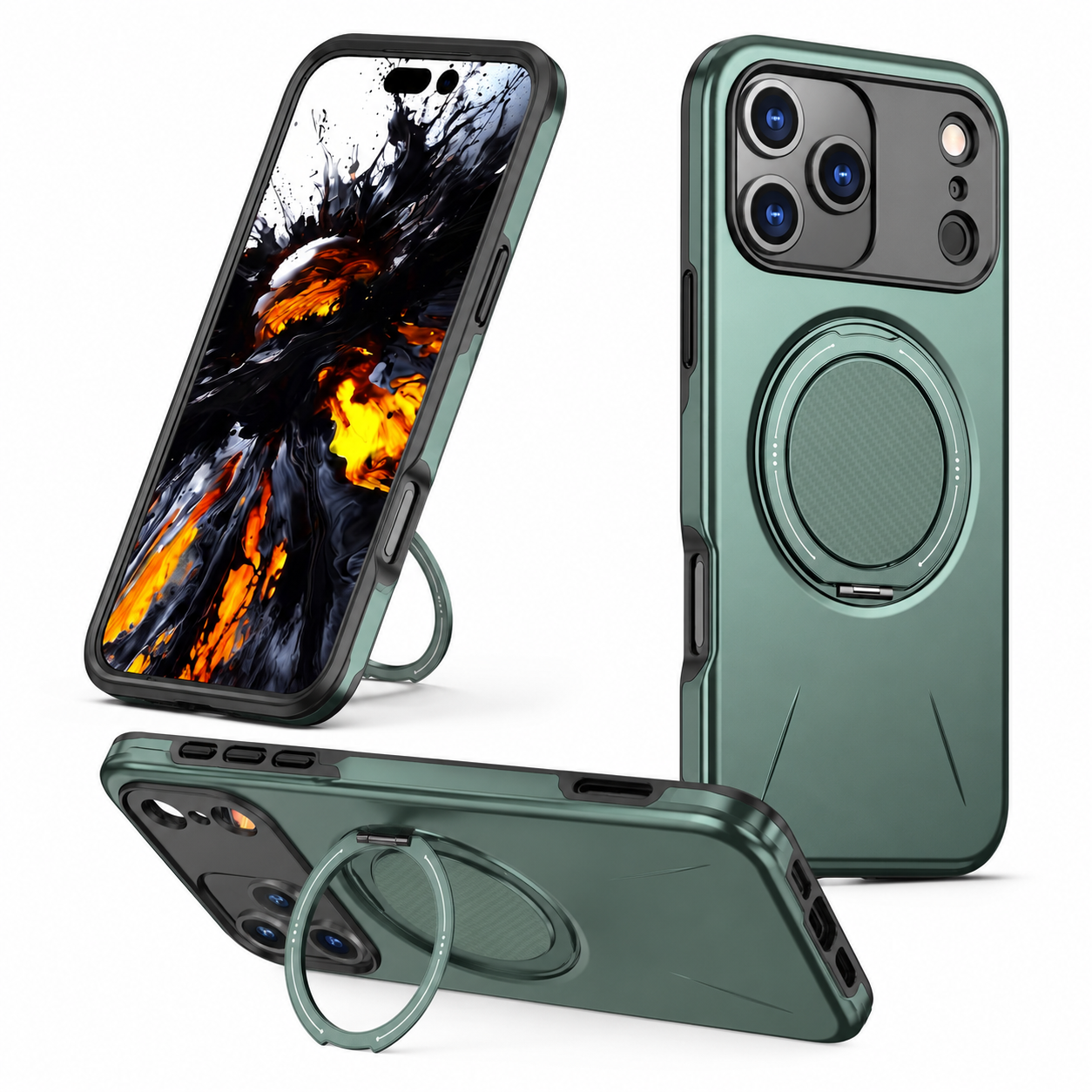 Apple iPhone 17 Pro Max Green Case, MagSafe Compatible Phone Cover, Drop Protection Case