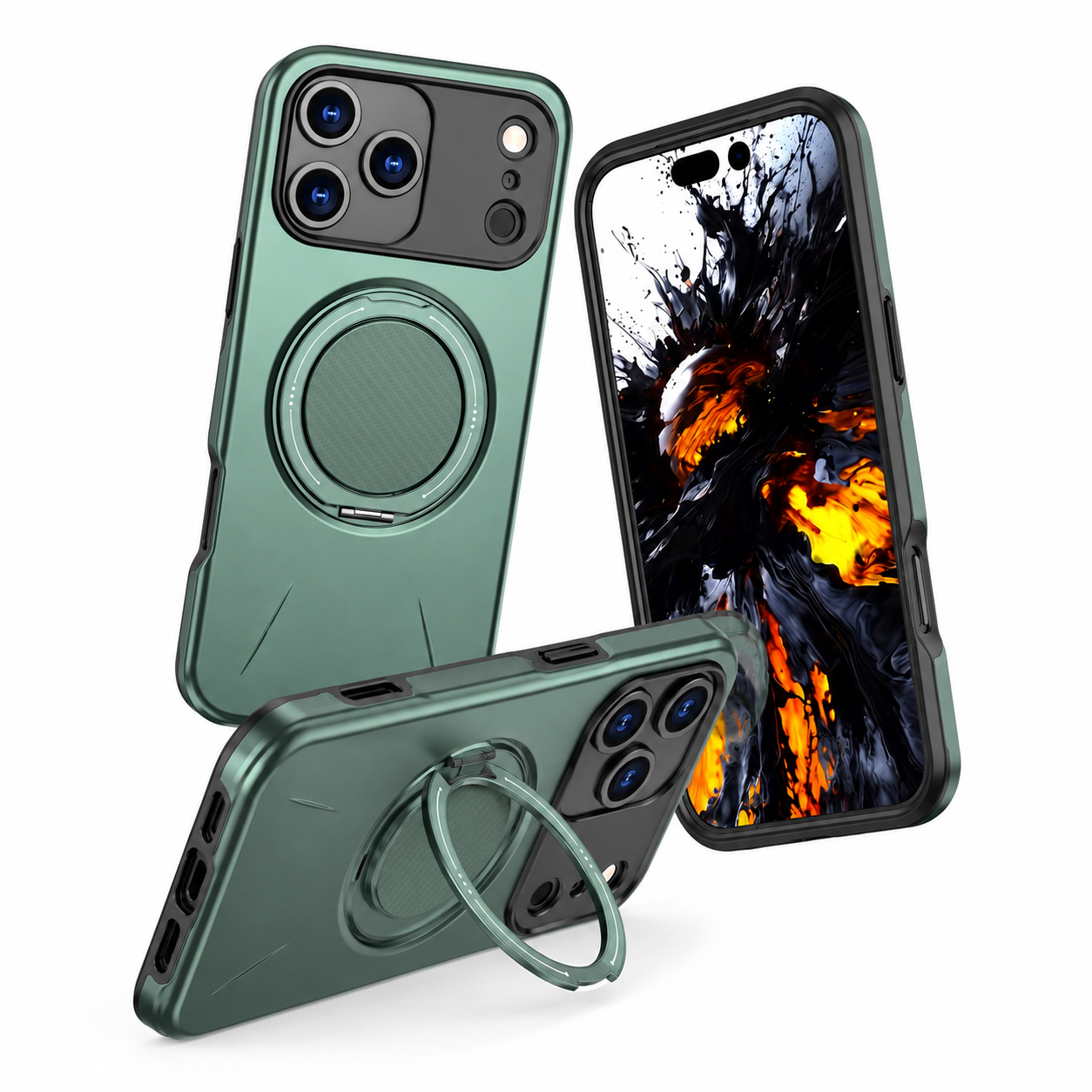 Green Protective Phone Case, Military Grade Mobile Cover, Impact Resistant Case