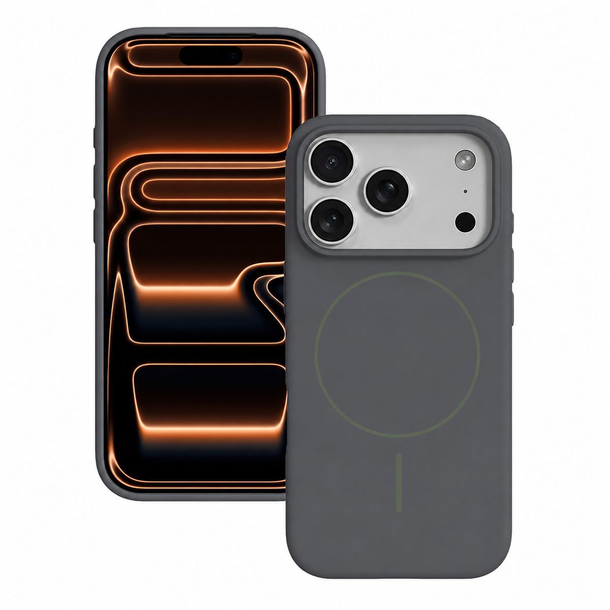 Grey MagSafe Silicone Protective Case for Apple iPhone 18 Pro Max Shockproof Phone Cover