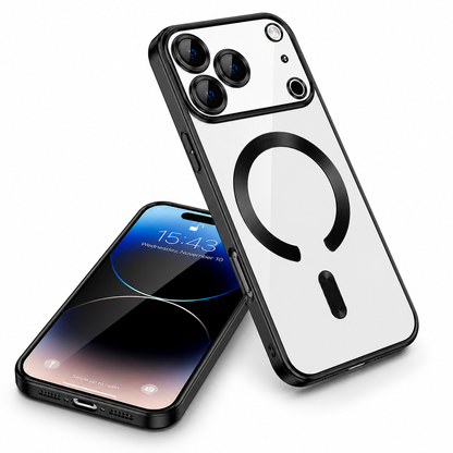 Black iPhone 17 Pro Case, Durable Mobile Cover, Wireless Charging Compatible Phone Case
