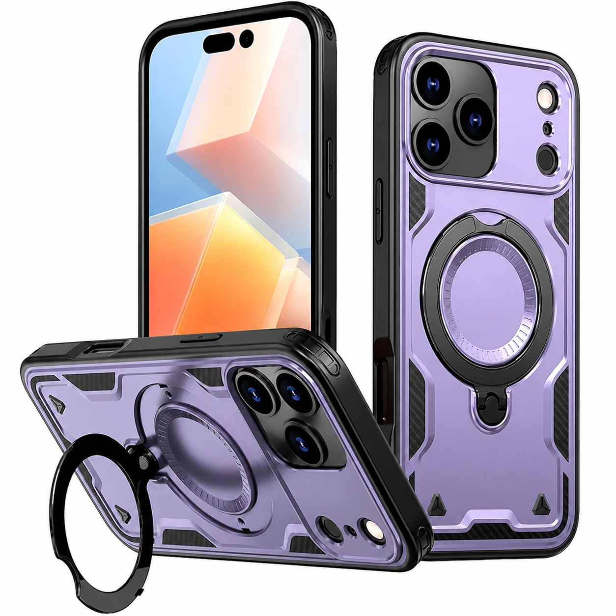 Purple iPhone 17 Pro Max MagSafe Case Shockproof Protective Phone Cover