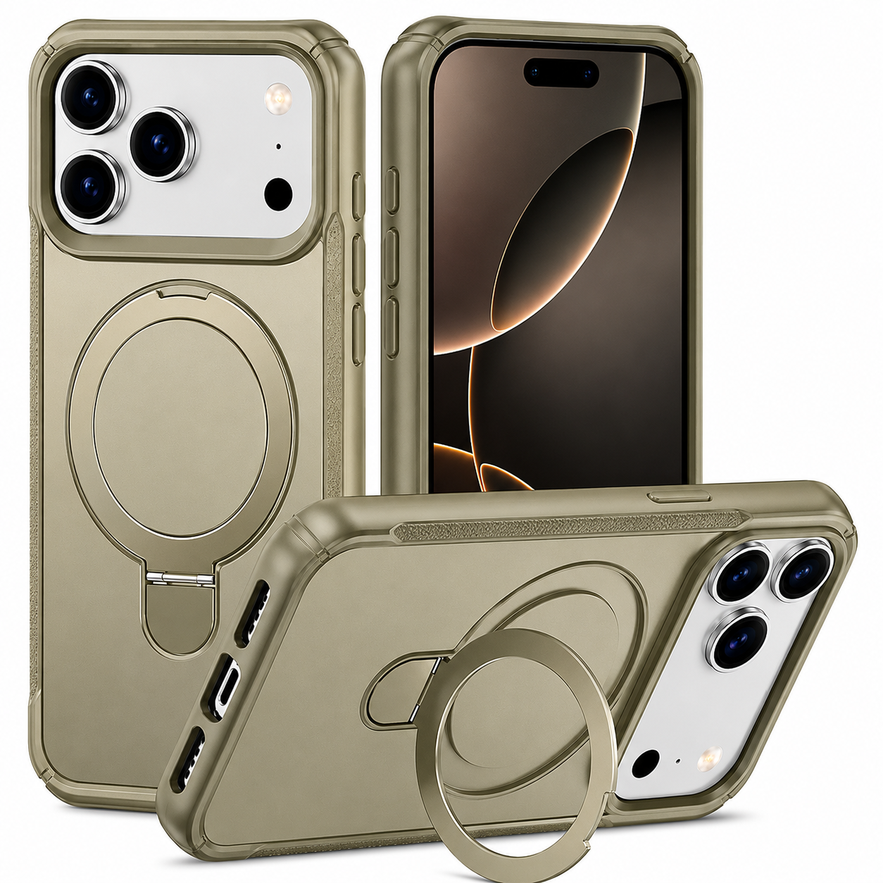 Green MagSafe Gradient Case for Apple iPhone 17 Pro Max Shockproof Phone Cover