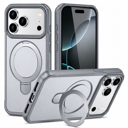 Grey MagSafe iPhone 17 Pro Max Case, Shockproof Phone Cover, Protective Mobile Case