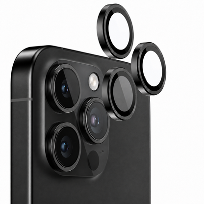 Matte Metal Camera Ring Protector for Apple iPhone 16 Pro Max - Black