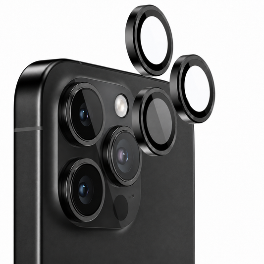 Matte Metal Camera Ring Protector for Apple iPhone 15 Pro - Black - main product view