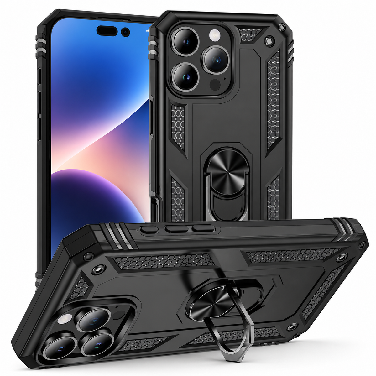 Anti-Drop Hybrid Case for Apple iPhone 14 Pro - Black - main product view